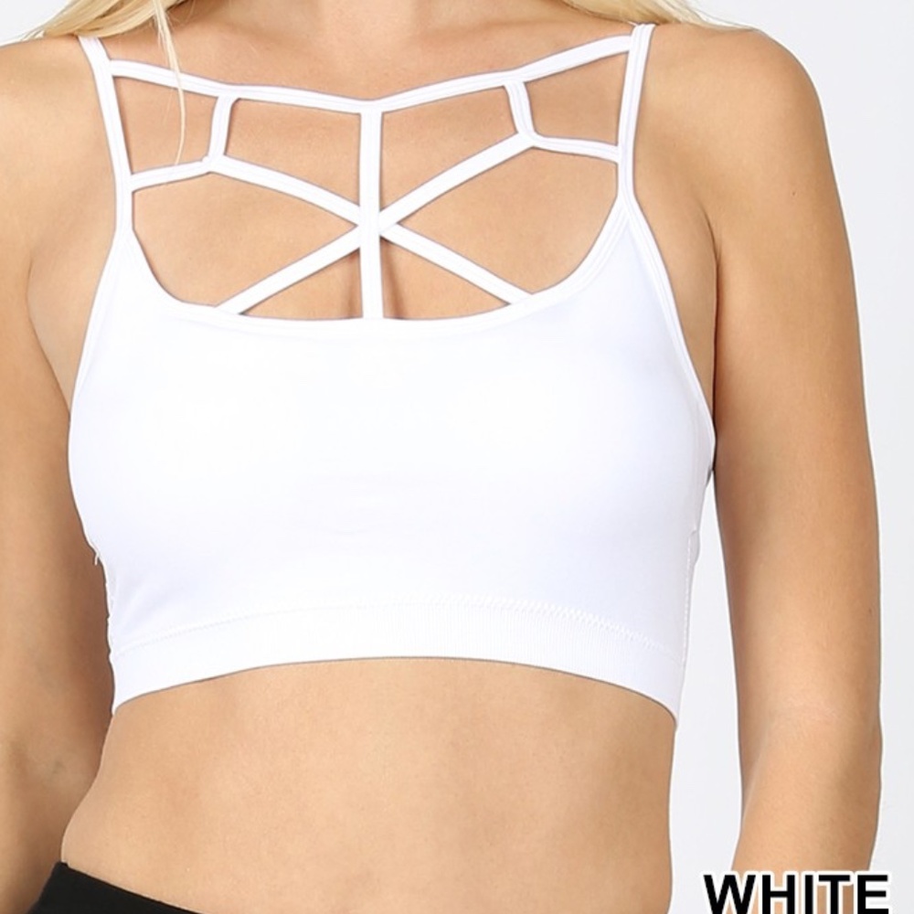 Plus Size Seamless Web Detail Front Bralette